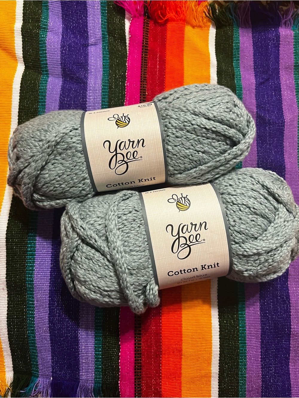Yarn Bee Cotton Knit Yarn -  2 Cloud Blue NWT